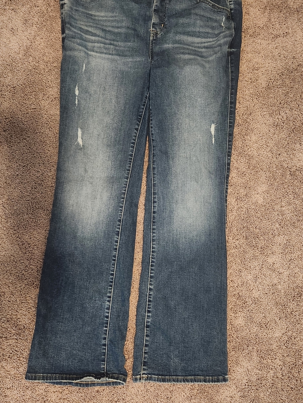 Women’s Blue Distressed Bootcut Jeans